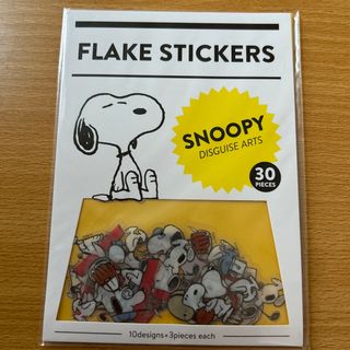 スヌーピー(SNOOPY)のレア！スヌーピーミュージアム限定！スヌーピーフレークステッカー『変身』30枚(しおり/ステッカー)