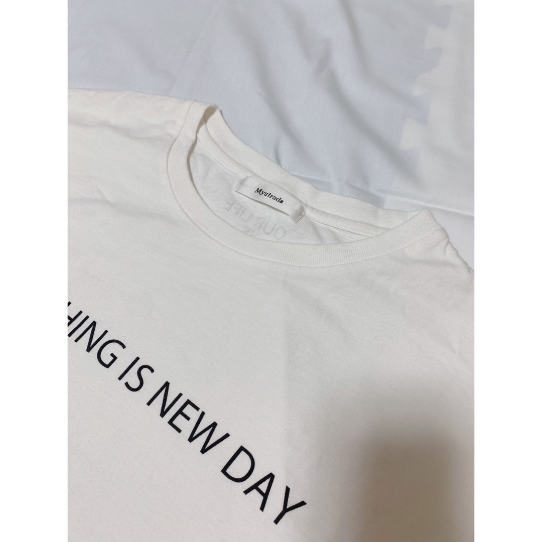 Mystrada(マイストラーダ)の白Tシャツ　マイストラーダ メンズのトップス(Tシャツ/カットソー(半袖/袖なし))の商品写真