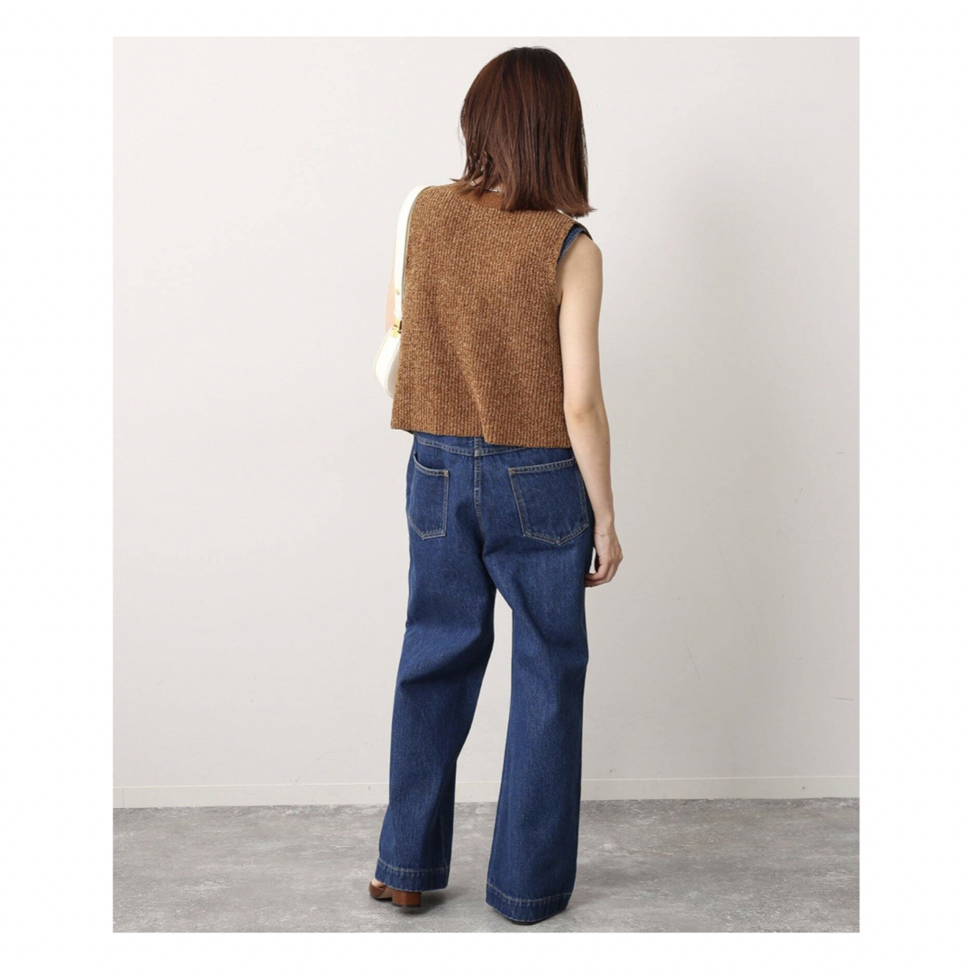 本日迄出品!完売商品/モールヤーンニットジレ-