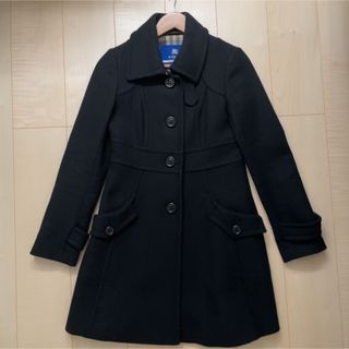 バーバリーブルーレーベル(BURBERRY BLUE LABEL)の【値下げ】バーバリーブルーレーベル /ウールコート黒　38サイズ(ロングコート)