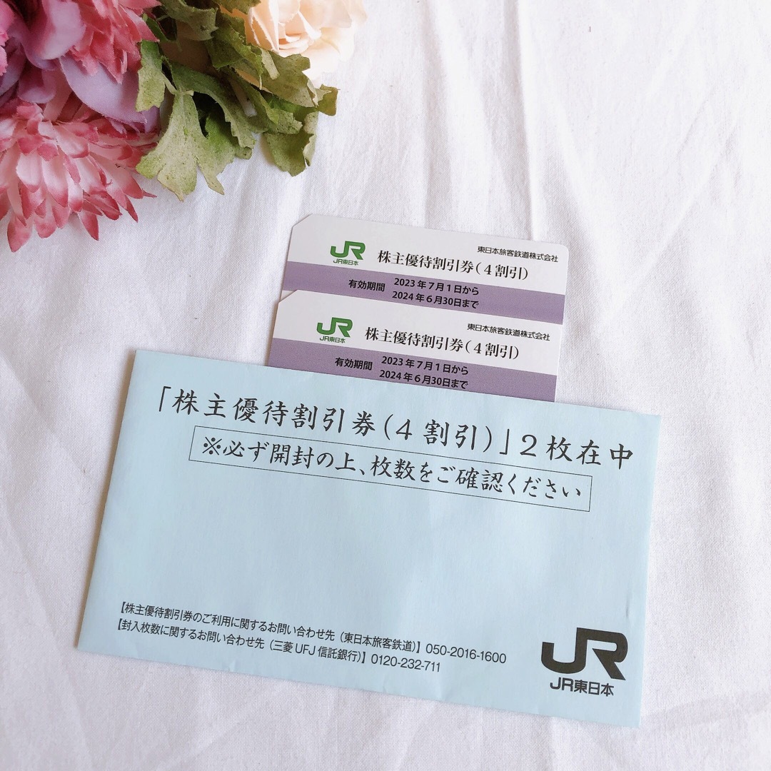34 JR東日本 株主優待割引券 2枚セット 2024年6月30日まで 東