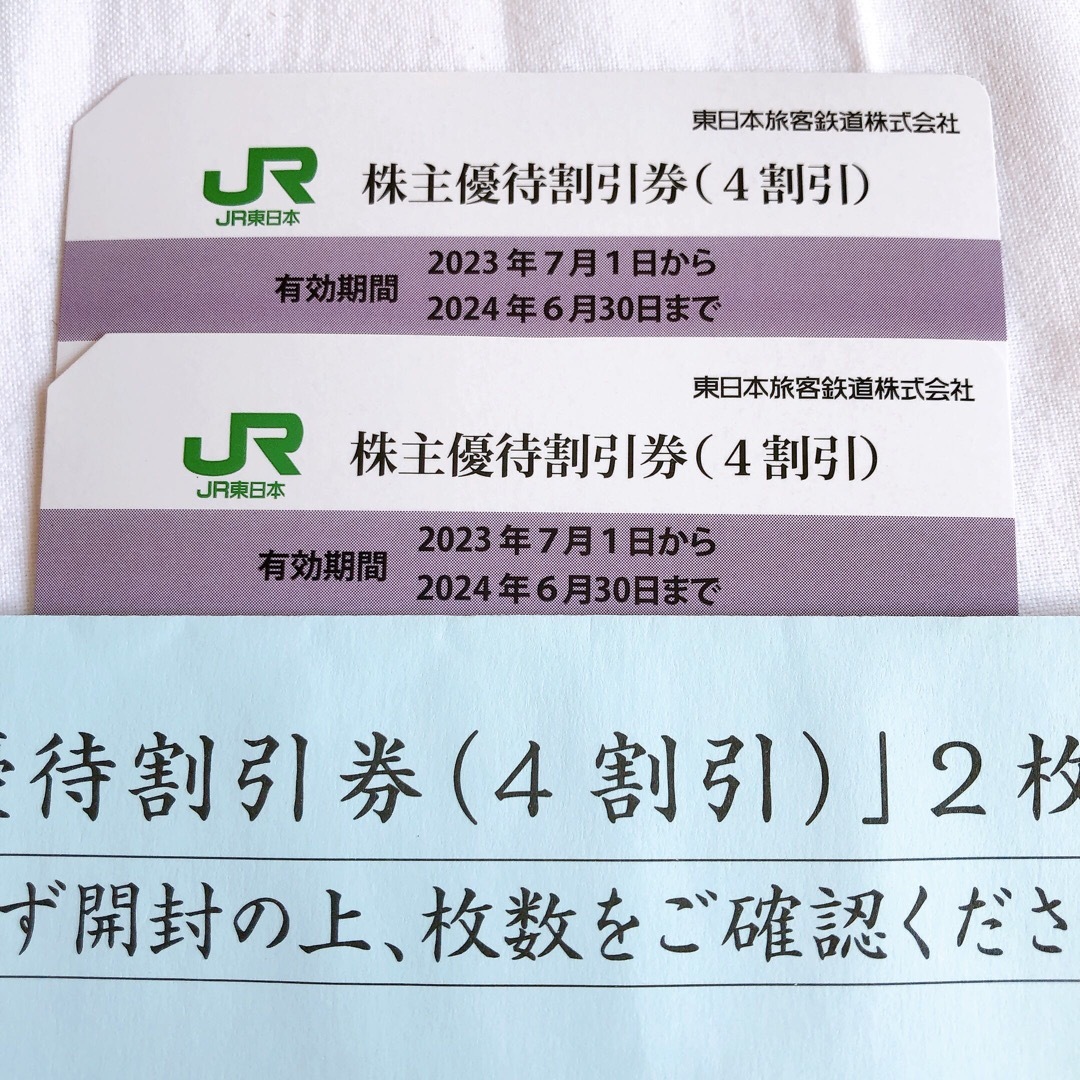 34 JR東日本 株主優待割引券 2枚セット 2024年6月30日まで 東