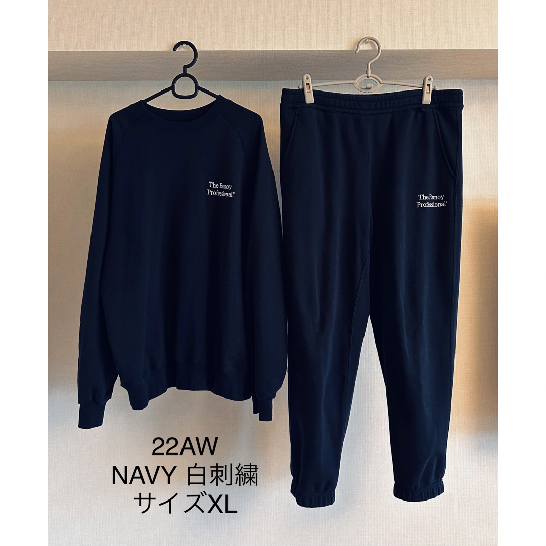 ENNOY CREW SWEAT NAVY XXL スタイリスト私物