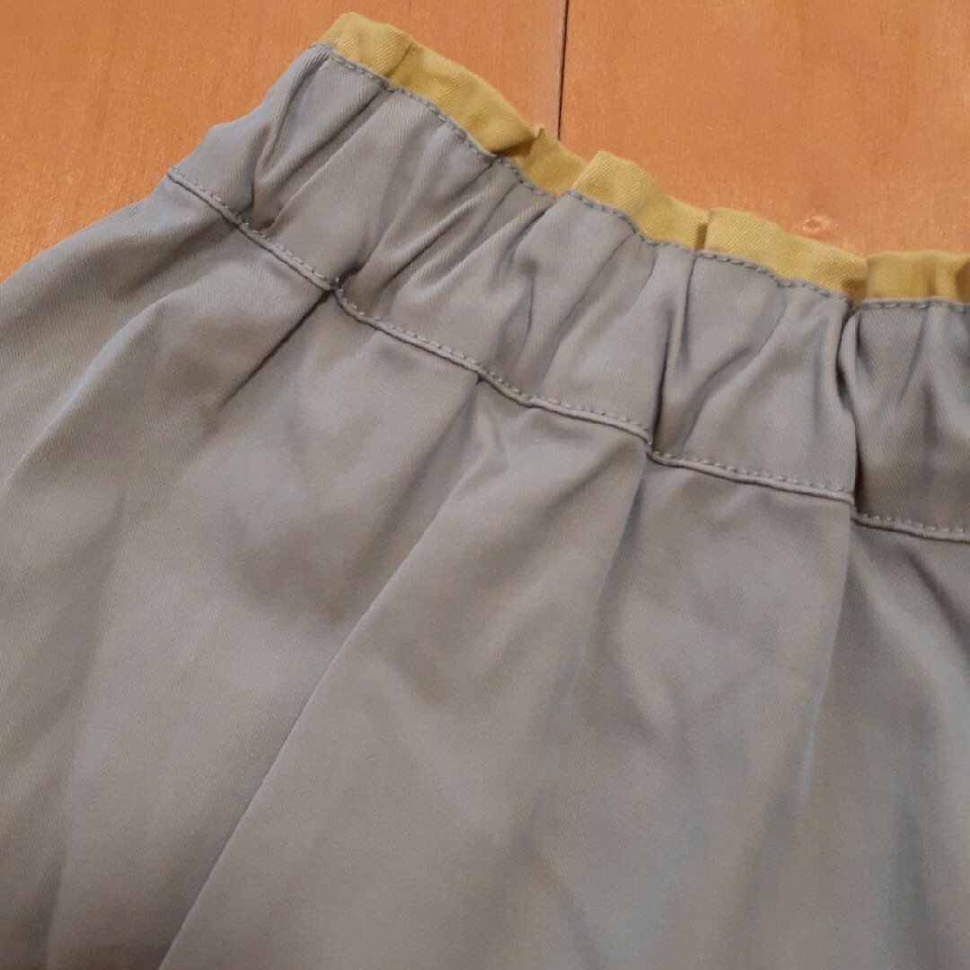 キムラタン(キムラタン)のキムラタン　スカート　サイズ140　カーキ&イエロー キッズ/ベビー/マタニティのキッズ服女の子用(90cm~)(スカート)の商品写真