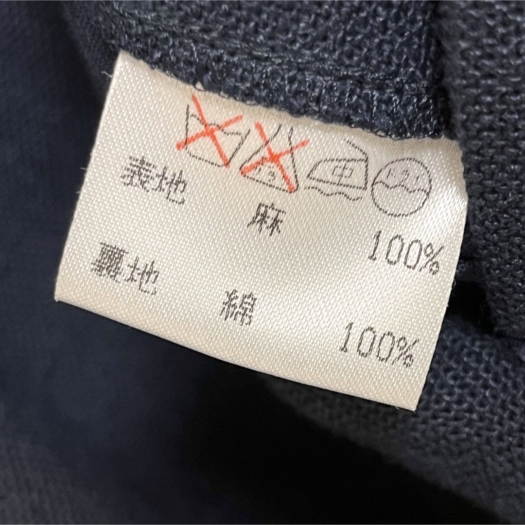 ISSEI MIYAKE イッセイミヤケ ジャケット ネイビー リネン 麻 M