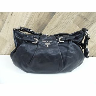 美品 プラダ サイド フリル ワンショルダーバッグ ハンドバッグ ナイロン レディース PRADA 【1-0124025】