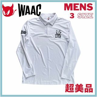 【超美品】WAAC 韓国インポート　メンズ　長袖ポロ　サイズ３　Lサイズ(ウエア)