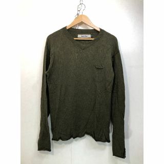 700111● kapital コットン Vネック ニット L 3 カットソー (ニット/セーター)