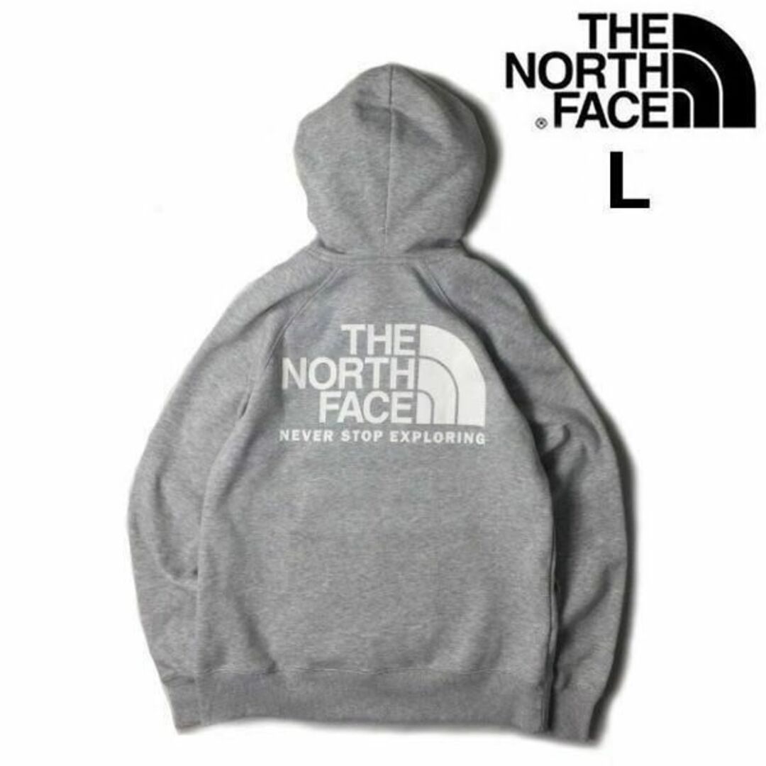 THE NORTH FACE THROWBACK HOODIE L グレー