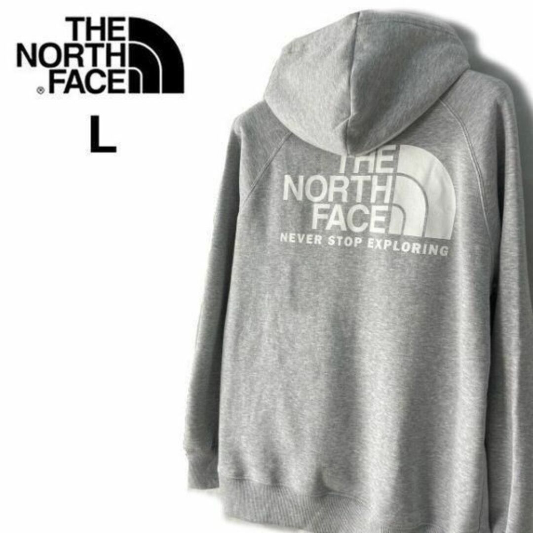 THE NORTH FACE THROWBACK HOODIE L グレー