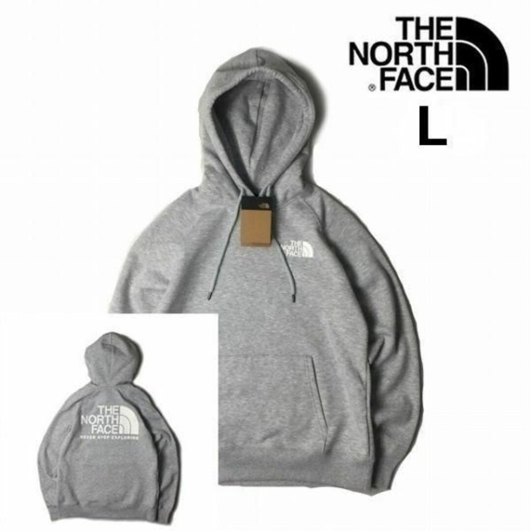 THE NORTH FACE THROWBACK HOODIE L グレー