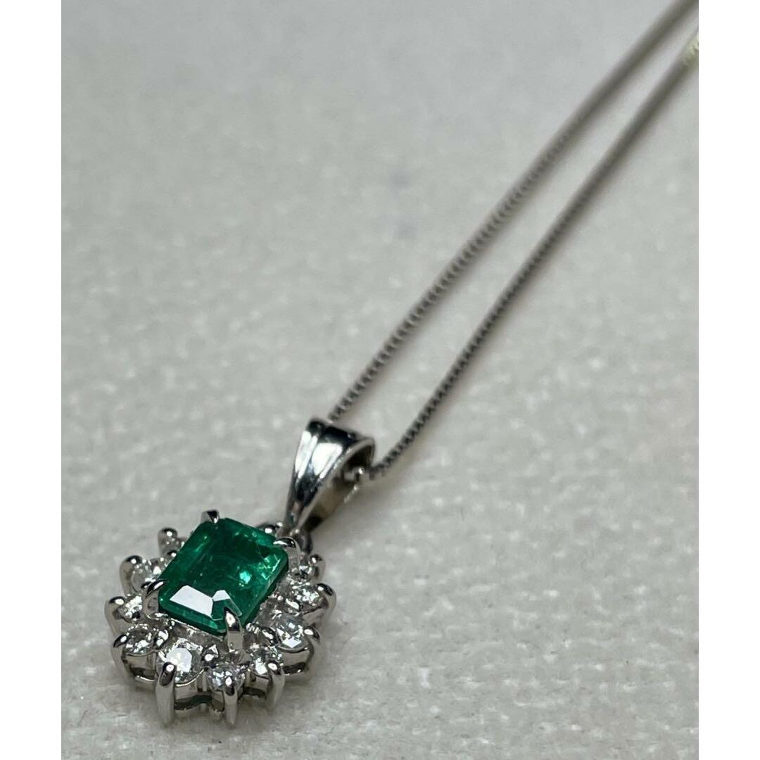 JQ334★高級 エメラルド0.39ct ダイヤ プラチナ ヘッド ソーテ付