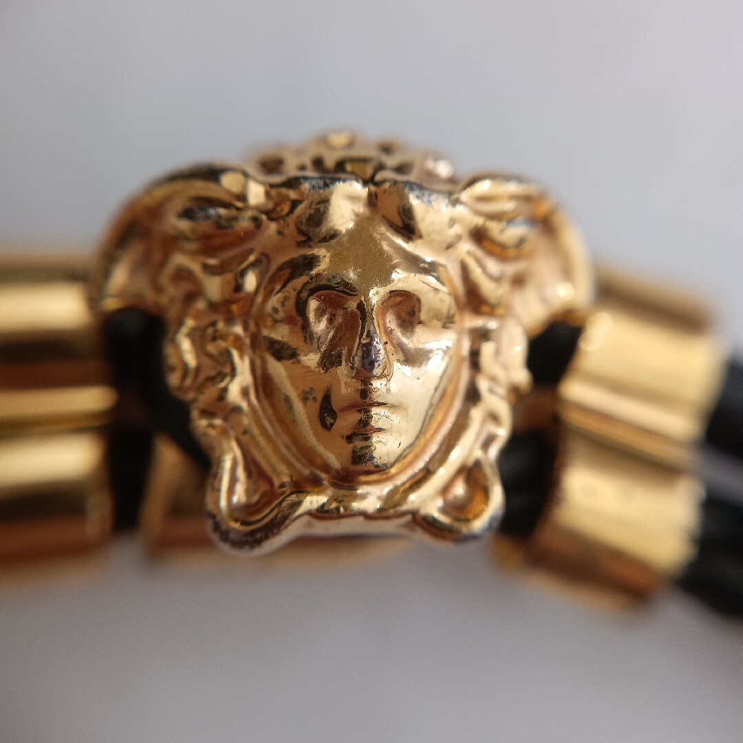 VERSACE - (E92932) VERSACE ブレスレット ヴェルサーチ 黒 ブラックの