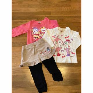 アンパンマンキッズコレクション(ANPANMAN KIDS COLLECTION)のアンパンマン　ドキンちゃん　長袖　80  3点セット(Ｔシャツ)