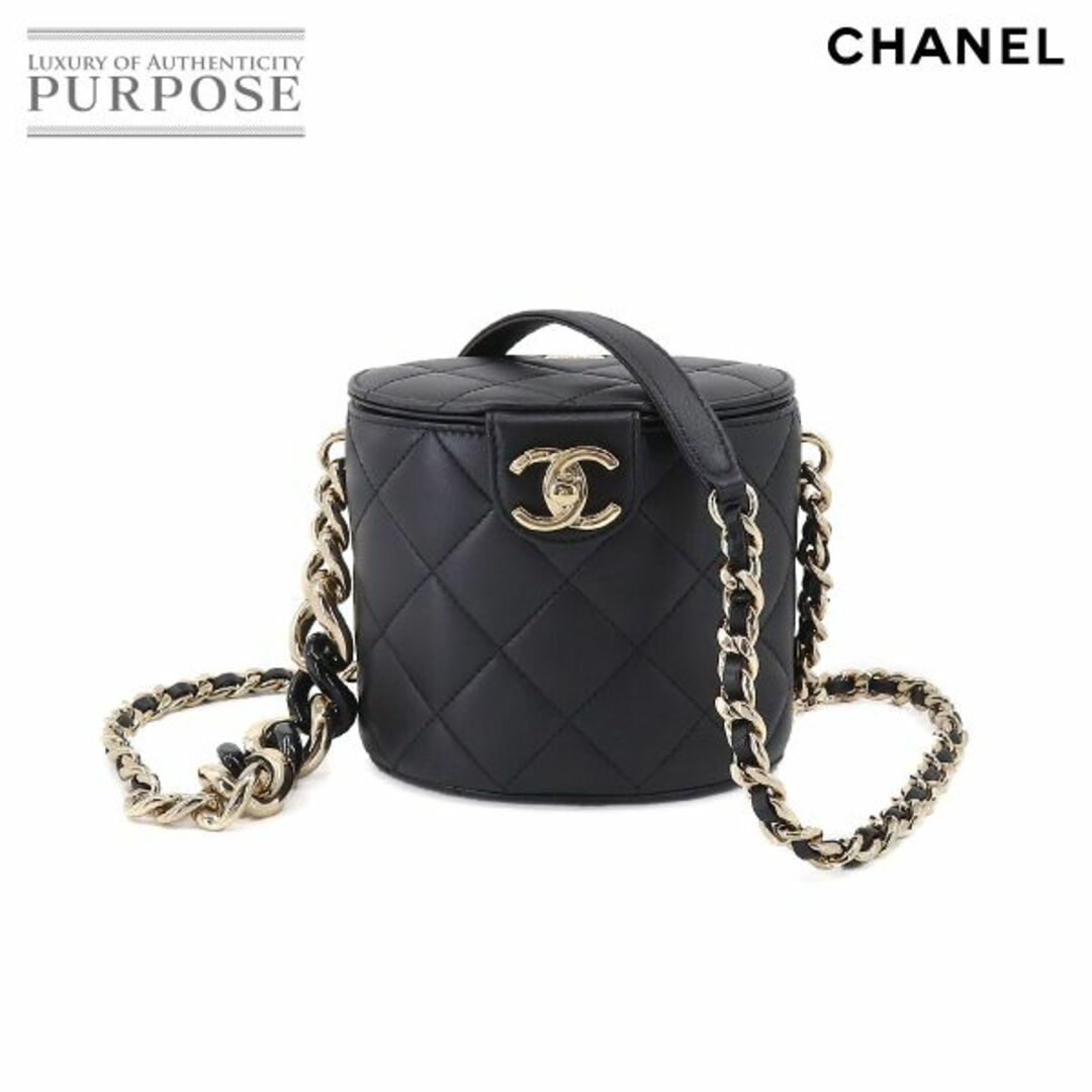 未使用 展示品 シャネル CHANEL マトラッセ ミニ バニティ チェーン ショルダー バッグ レザー ブラック AS1355 VLP 90208243ブランドシャネル