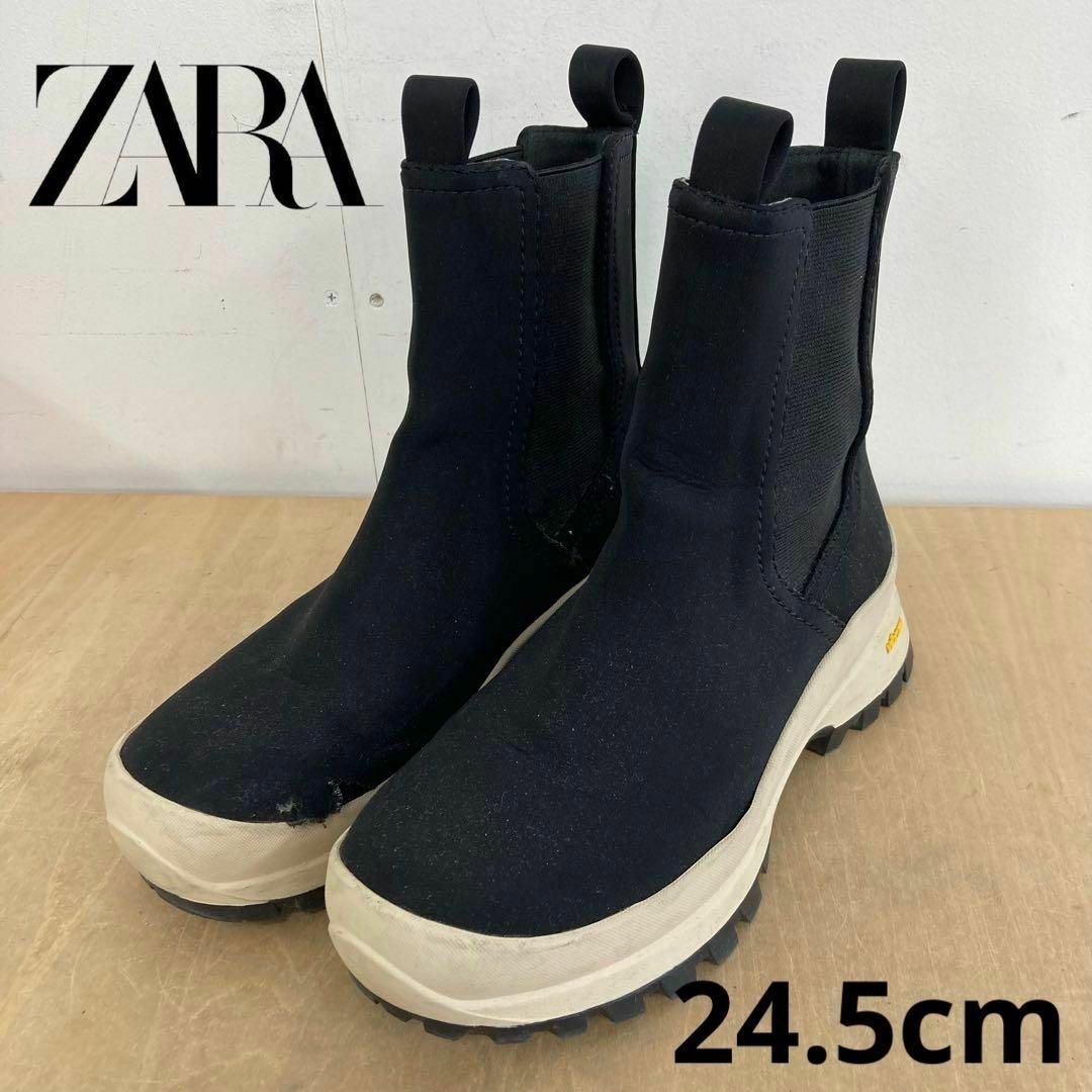 ZARA  ソックスブーツ　ブーツ　38  新品　ザラ