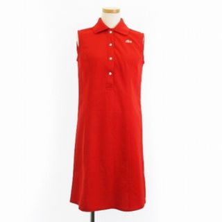 ラコステ(LACOSTE)のラコステ 70’ chemise ヴィンテージ ワンピース 赤 40 ■ECS(ひざ丈ワンピース)