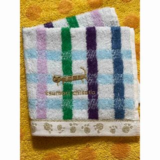 ツモリチサト(TSUMORI CHISATO)のツモリチサト 　タオルハンカチ　大35X35 カラフルチェックbu(タオル/バス用品)