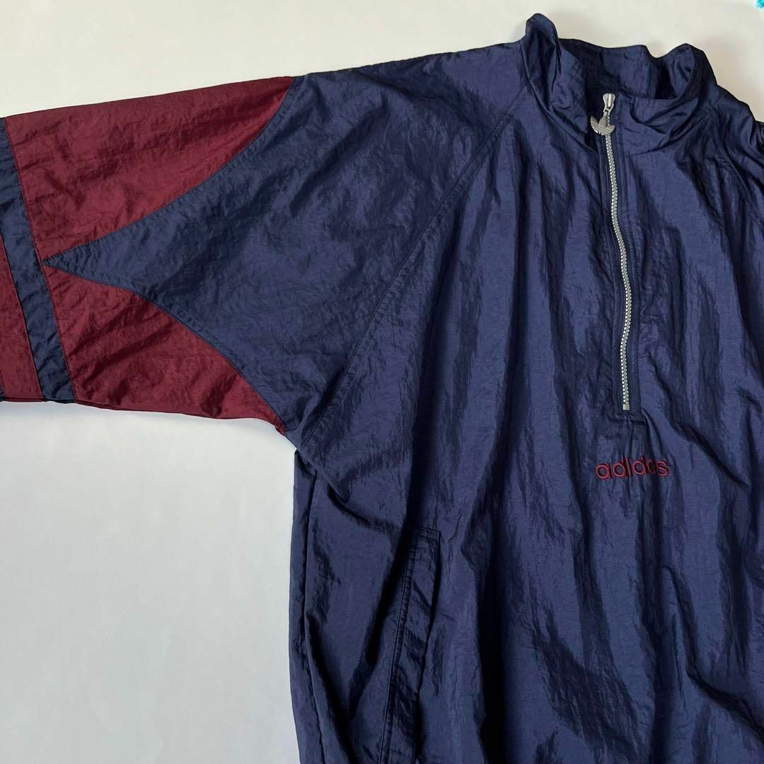 adidas - アディダス ハーフジップ ナイロンプルオーバージャケット
