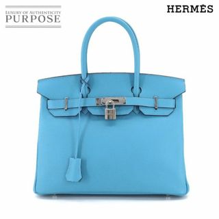 エルメス(Hermes)の未使用 展示品 エルメス HERMES バーキン30 ハンド バッグ エプソン ブルーデュノール D刻印 シルバー 金具 VLP 90209288(ハンドバッグ)