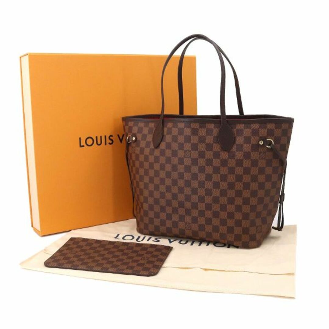 未使用 展示品 ルイ ヴィトン LOUIS VUITTON ダミエ ネヴァーフル MM トート バッグ エベヌ スリーズ N41358 RFID  ゴールド 金具 VLP 90209483