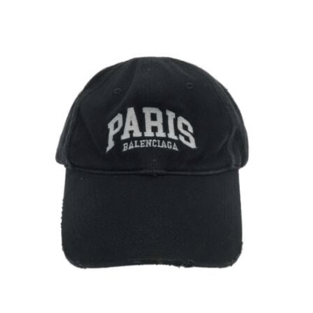 帽子美品　BALENCIAGA Paris City Cap ユーズド加工キャップ