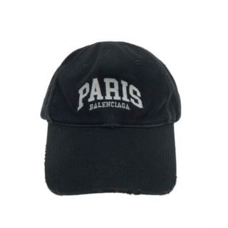 バレンシアガ(Balenciaga)の美品　BALENCIAGA Paris City Cap ユーズド加工キャップ(キャップ)