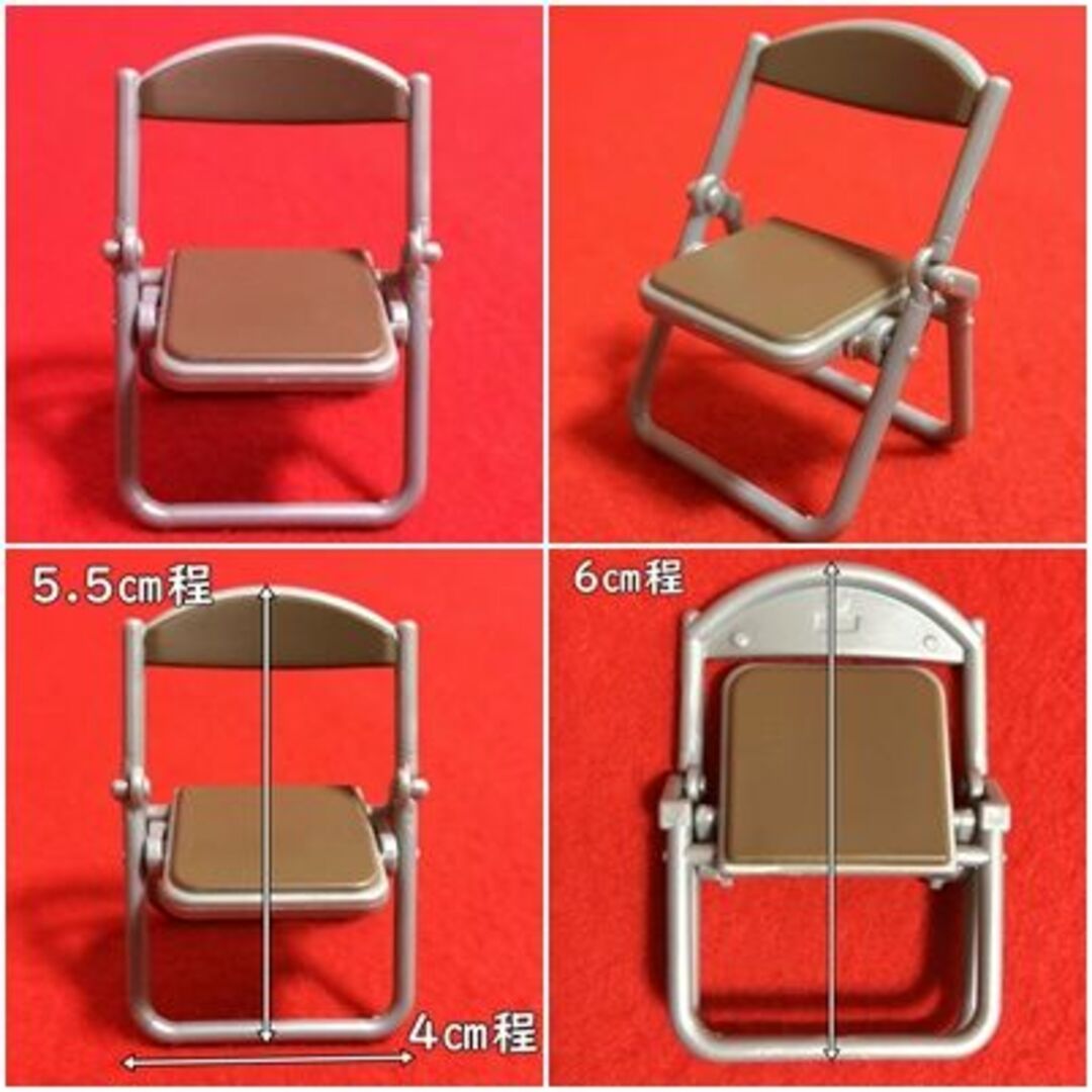 ミニチュアパイプ椅子1点：5g／プラスチック製 エンタメ/ホビーのおもちゃ/ぬいぐるみ(その他)の商品写真