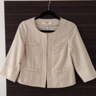 ナチュラルビューティーベーシック(NATURAL BEAUTY BASIC)のノーカラー ジャケット(ノーカラージャケット)