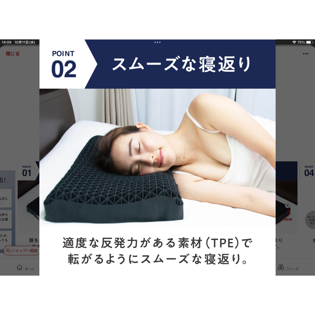 ヒツジのいらない枕 至極 ブラック HT-001 インテリア/住まい/日用品の寝具(枕)の商品写真