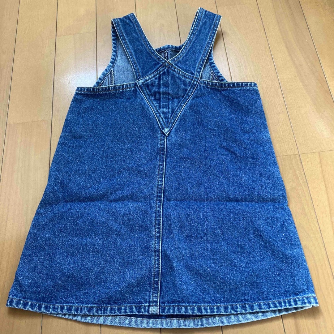 100cmデニムワンピース キッズ/ベビー/マタニティのキッズ服女の子用(90cm~)(ワンピース)の商品写真