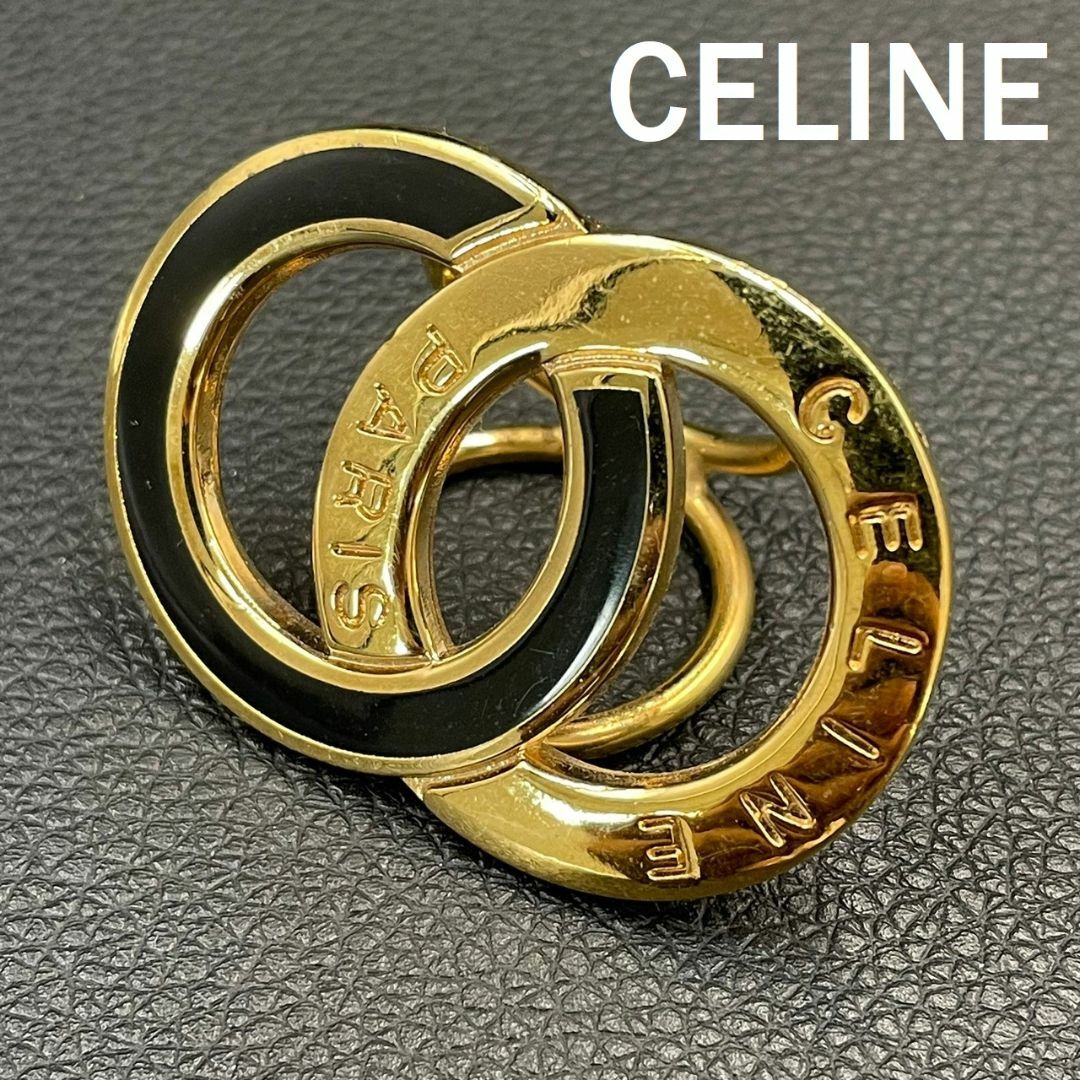 celine - セリーヌ スカーフリング ダブルリング ゴールド