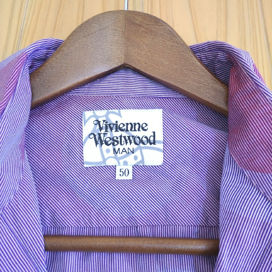 日本製☆ヴィヴィアンウエストウッドマン 希少サイズ50 シャツ オーブ刺繍-