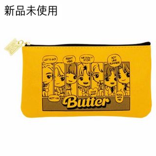 ビーティーイシビル(BT21)の[新品]BTS ペンケース Tiny TAN Butter BT21 黄色(アイドルグッズ)