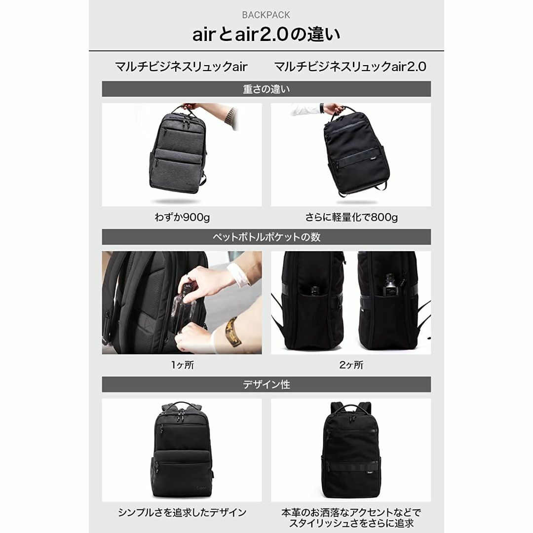 【色: ネイビー】[Evoon] マルチビジネスリュックair ® ビジネスリュ