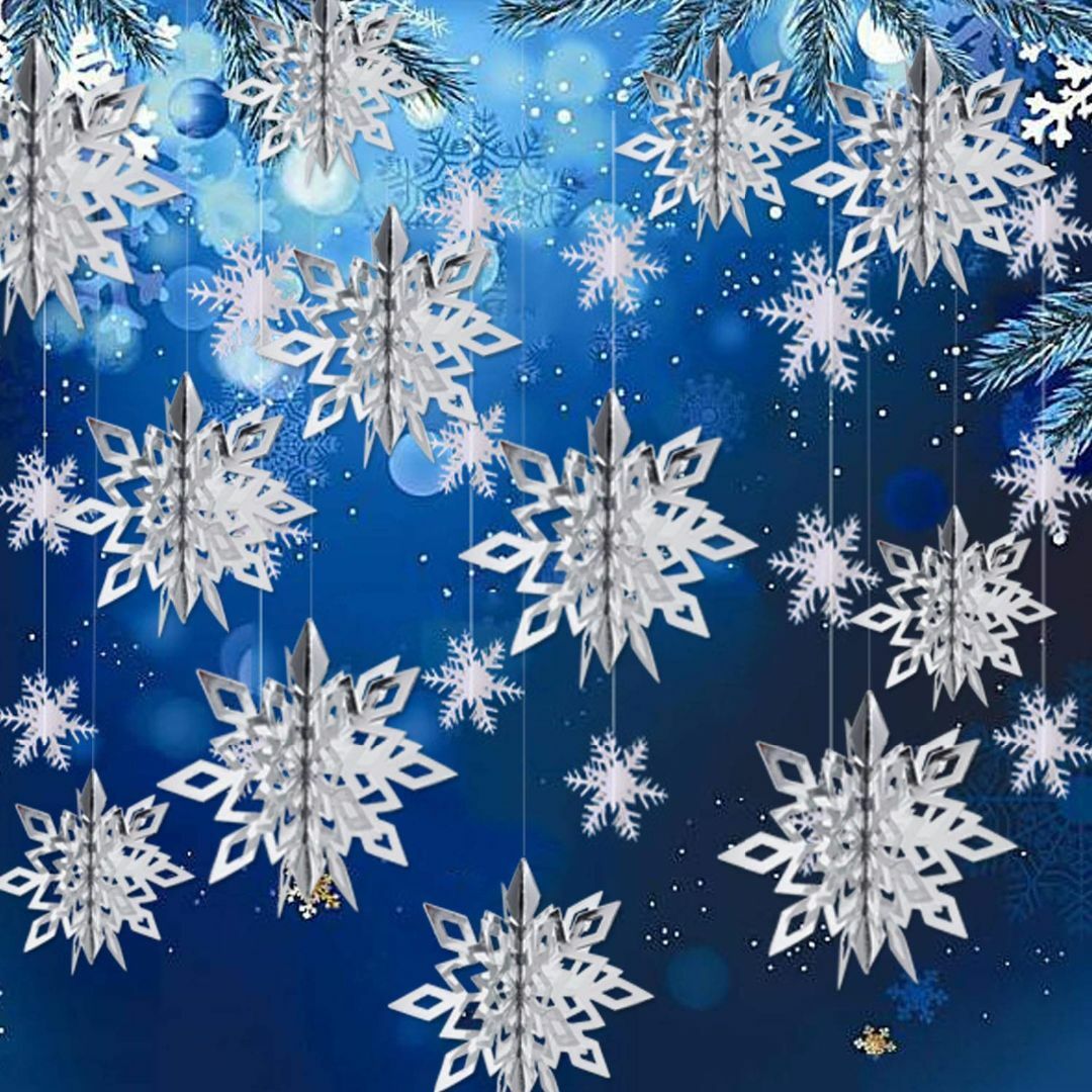 未使用✨【IKEA】クリスマスオーナメント① セット　星　ガーランド　雪の結晶