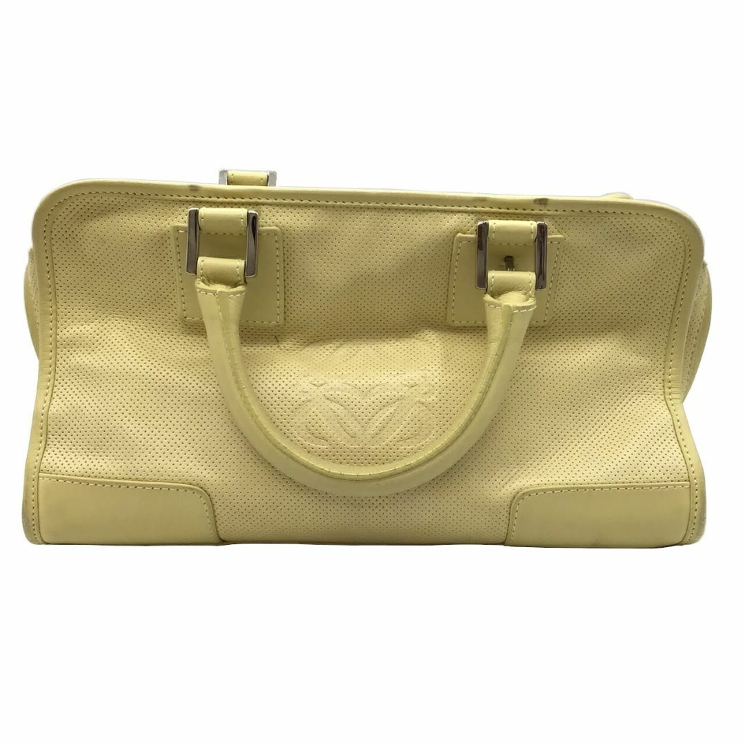 LOEWE(ロエベ)の【中古】LOEWE　ロエベ　アマソナ28　ボストンバッグ　ハンドバッグ　パンチング　レザー　イエロー　レディース　プレゼント　贈り物【ブランドギャラリー千林店】 レディースのバッグ(ハンドバッグ)の商品写真