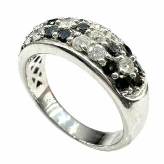 【中古】K18 リング ダイヤ 1.00ct ブラックダイヤ 指輪 アクセサリー ジュエリー 11号 5.2g レディース ダイヤモンド　ゴールド　金【ブランドギャラリー千林店】(リング(指輪))