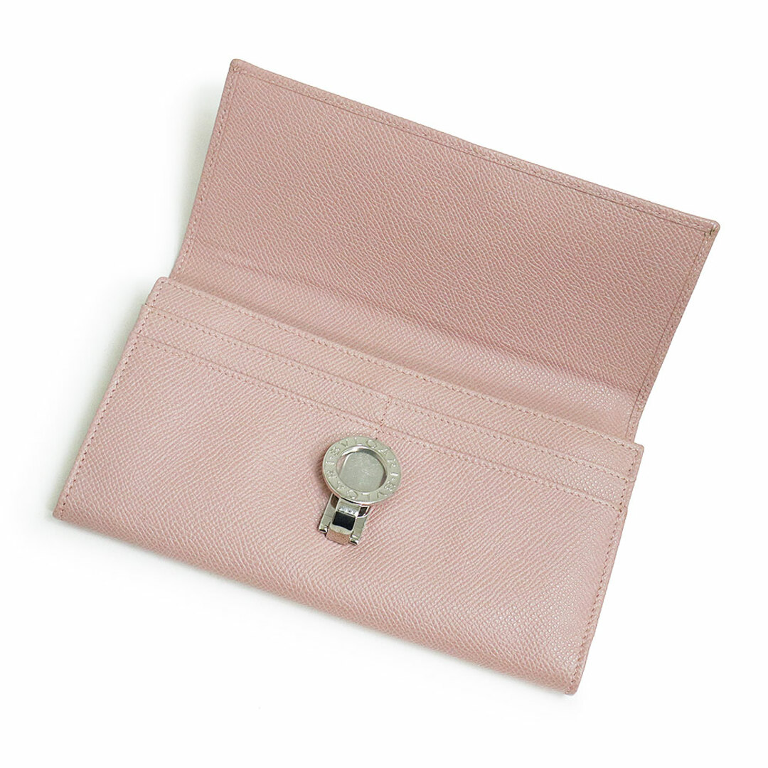 BVLGARI - ブルガリ ブルガリ ロゴクリップ 二つ折り長財布 グレイン