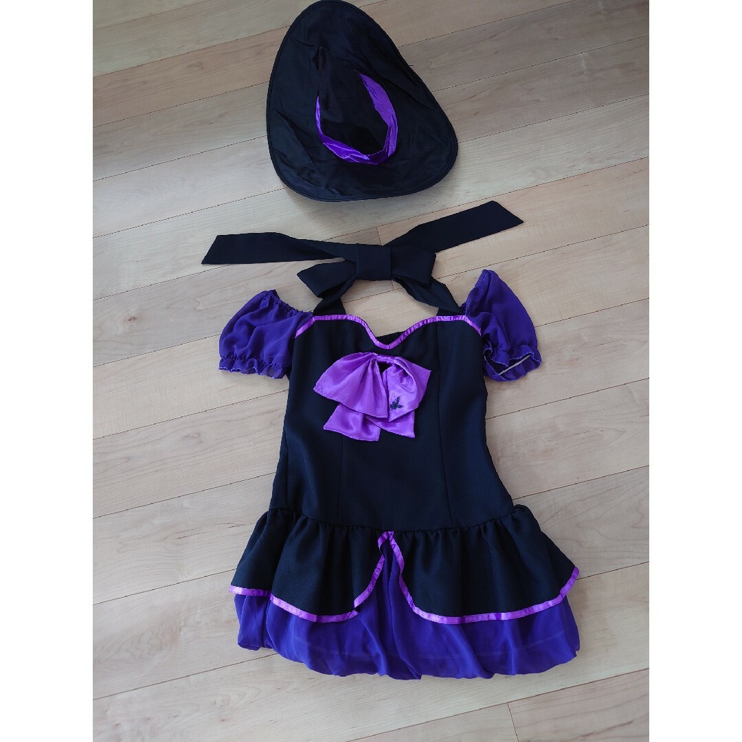 ﾊﾛｳｨﾝ　魔女　黒×紫 エンタメ/ホビーのコスプレ(衣装一式)の商品写真