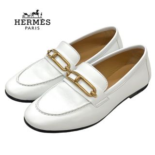 エルメス(Hermes)のエルメス ローファー 革靴 シューズ コレット レザー ホワイト(ローファー/革靴)