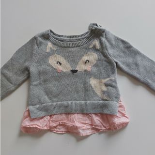 ベビーギャップ(babyGAP)のbabyGAP 女の子 ニット チュニック キツネ(ニット)