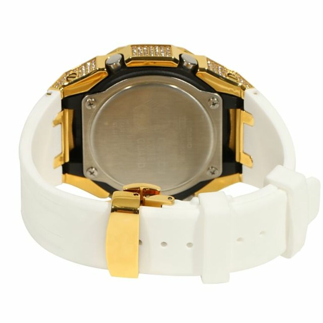 G-SHOCK(ジーショック)のG-SHOCK GA2100GB CASIOAK ゴールドダイアル メタル カスタム フルカスタム カシオーク CZダイヤ（キュービックジルコニア）ゴールド ステンレス製 ホワイトラバーバンド メンズの時計(腕時計(アナログ))の商品写真