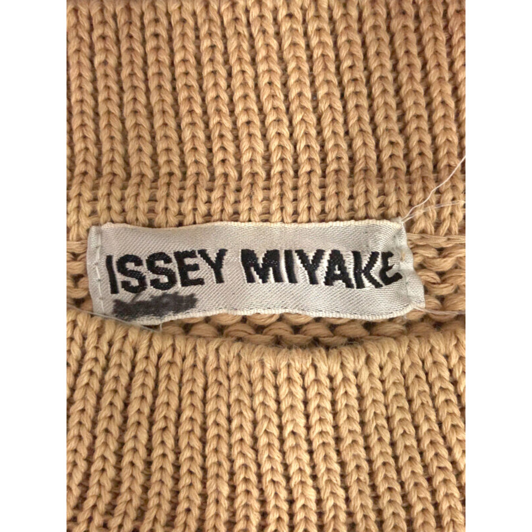 ISSEY MIYAKE(イッセイミヤケ)のISSEY MIYAKE イッセイミヤケ 19993SS メッシュ切替コットンニットセーター ベージュ系 M レディースのトップス(ニット/セーター)の商品写真