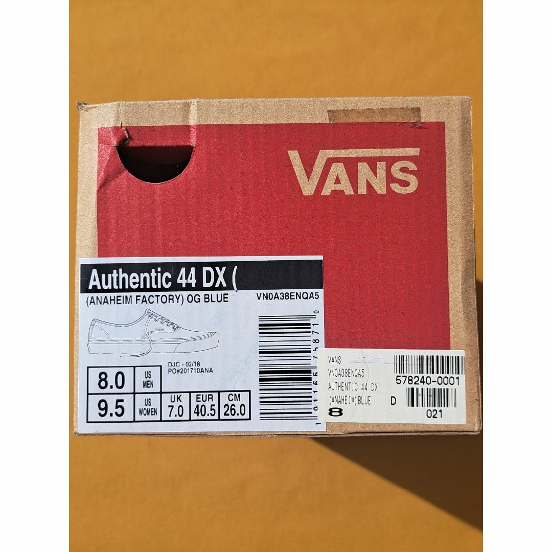 AUTHENTIC（VANS）(オーセンティック)のバンズ VANS AUTHENTIC 44 DX 26,0cm OG Blue メンズの靴/シューズ(スニーカー)の商品写真