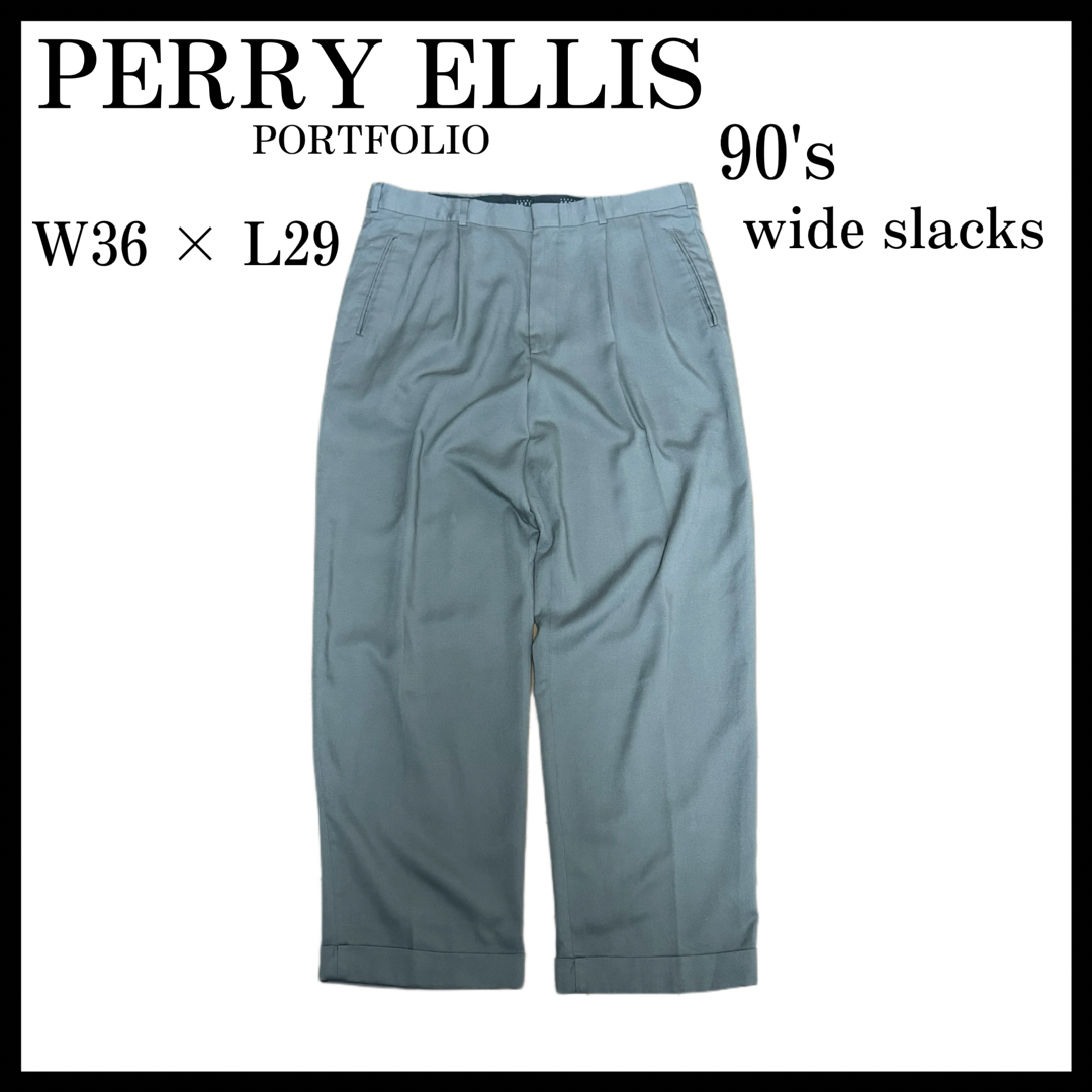 90's PERRY ELLIS PORTFOLIO  wide slacks