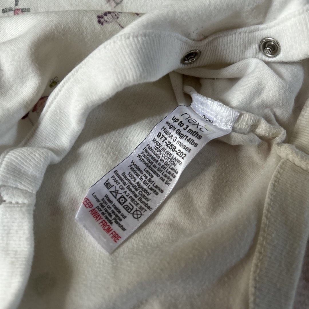 NEXT(ネクスト)のNext⭐︎baby 3ヶ月サイズ　ロンパース　セットアップ キッズ/ベビー/マタニティのベビー服(~85cm)(ロンパース)の商品写真