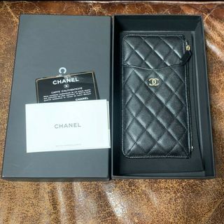 シャネル(CHANEL)のCHANEL  キャビアスキン マトラッセ スマートフォンケース カードケース(iPhoneケース)