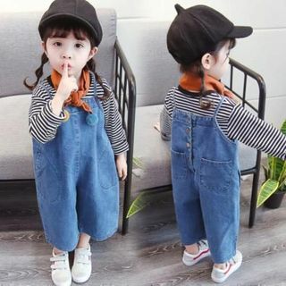★0137 デニムサロペット 子供服 韓国 かわいい(その他)