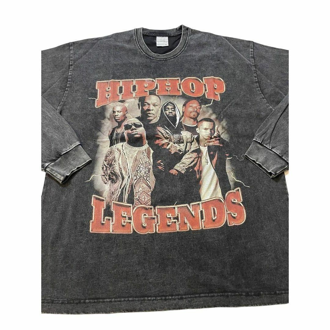 EMINEM 2PAC Biggie ラップTシャツ RAPロンT ブラック Lの通販 by a ...